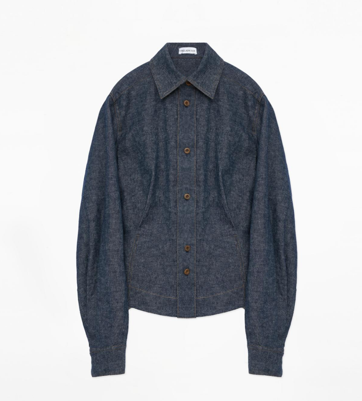 Luchtig linnen twill blouse met taillerende plooien