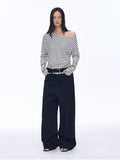 Off-Shoulder Top Lyocell Wolmix Gestreept