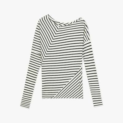 Off-Shoulder Top Lyocell Wolmix Gestreept